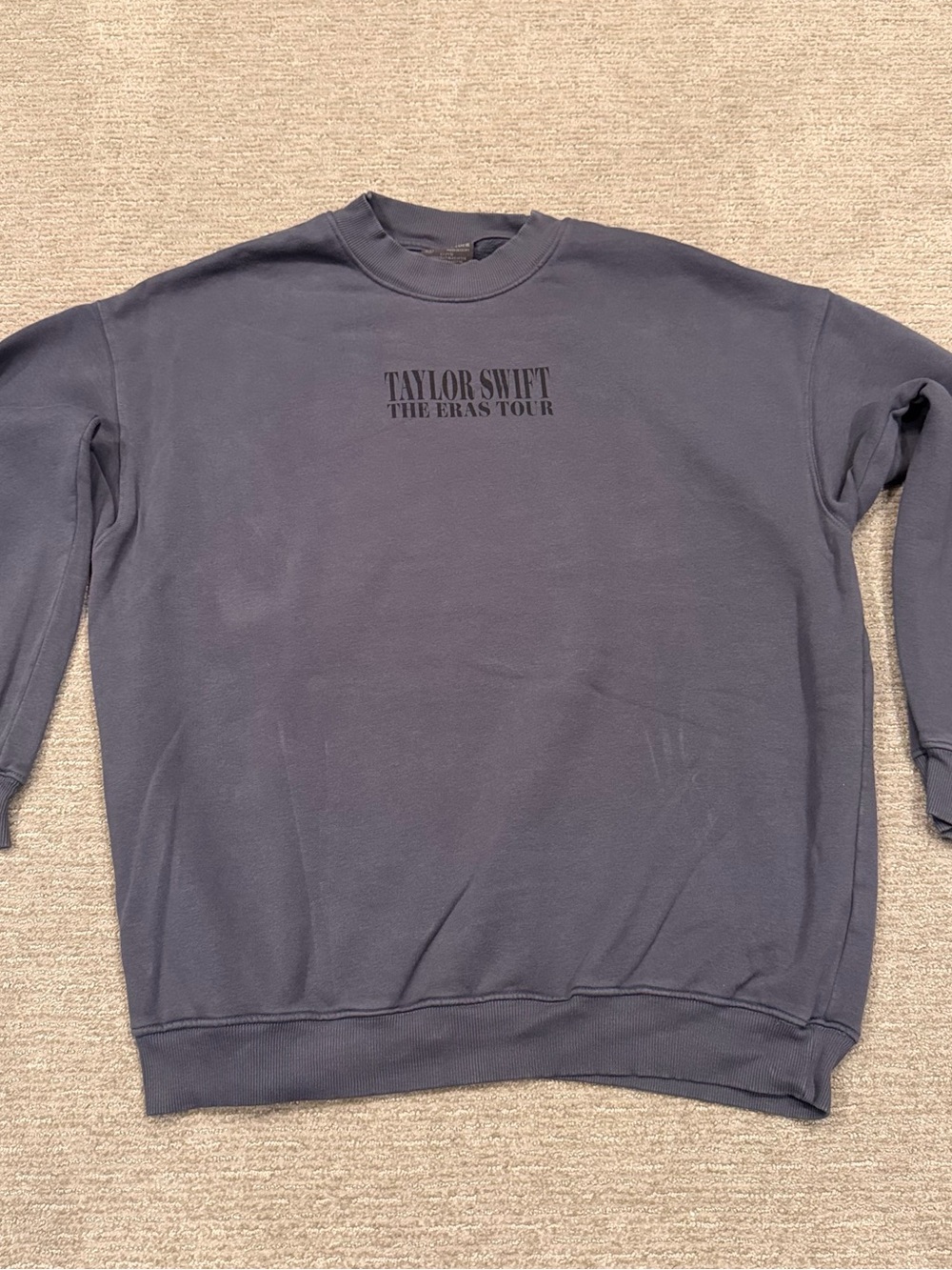 Taylor Swift The Eras Tour Sweatshirt Adult XL Gray Pullover Crew Cotton Music